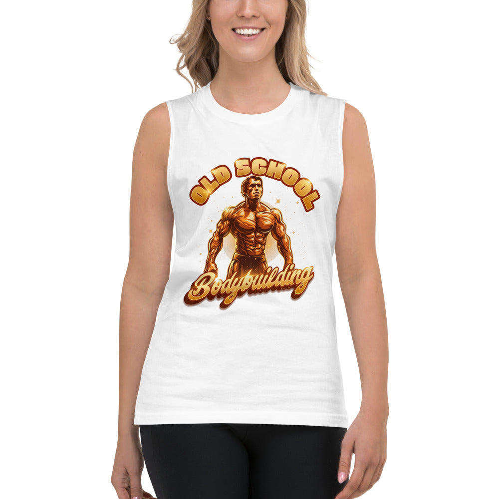 Sin Mangas Old School Bodybuilding Gold Physique - Modelo femenina