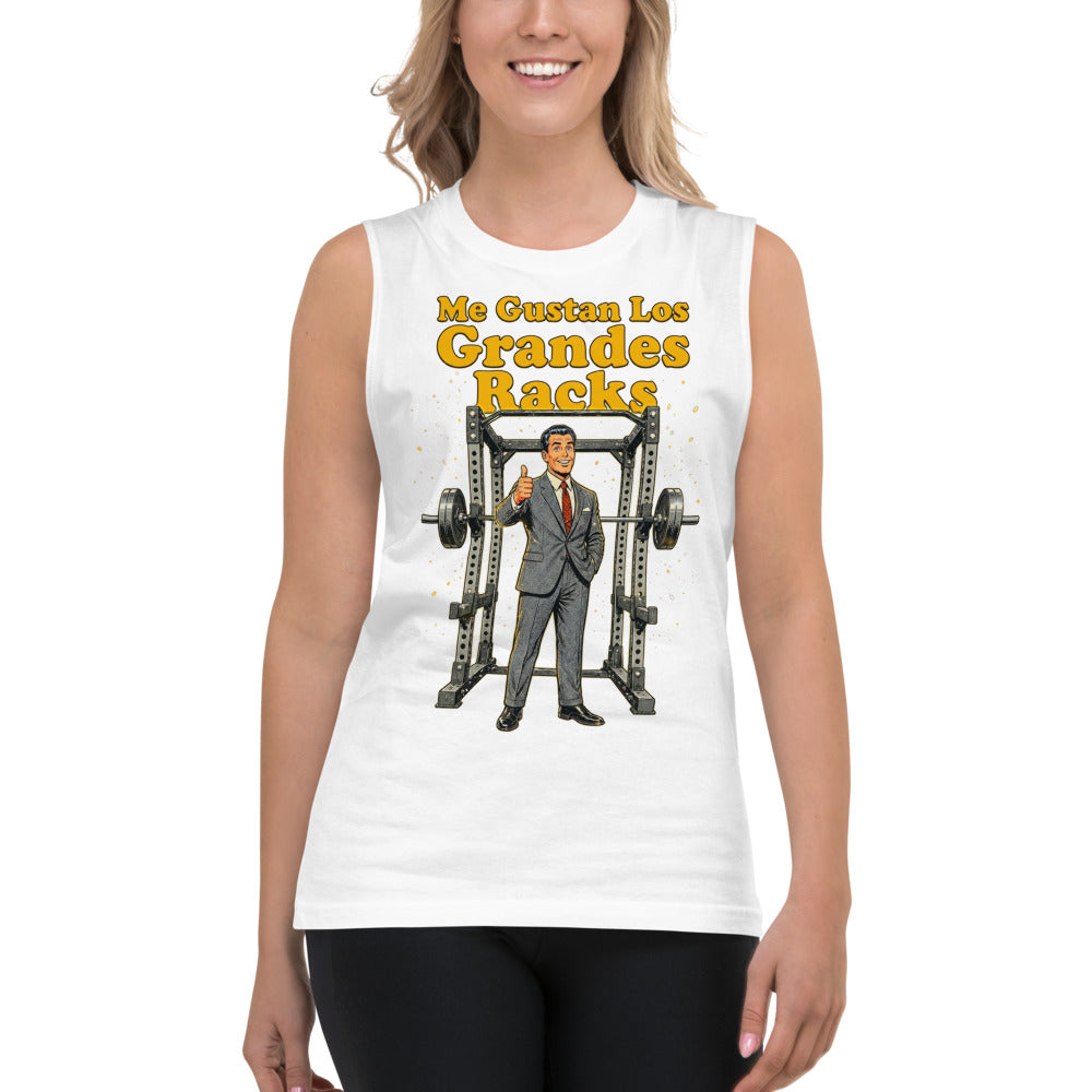 Sin Mangas Pulgar Arriba Power Rack Traje Gris - Modelo femenina