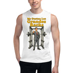 Sin Mangas Pulgar Arriba Power Rack Traje Gris - Modelo masculino