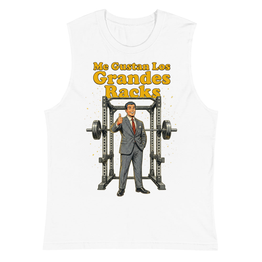 Sin Mangas Pulgar Arriba Power Rack Traje Gris - Plano