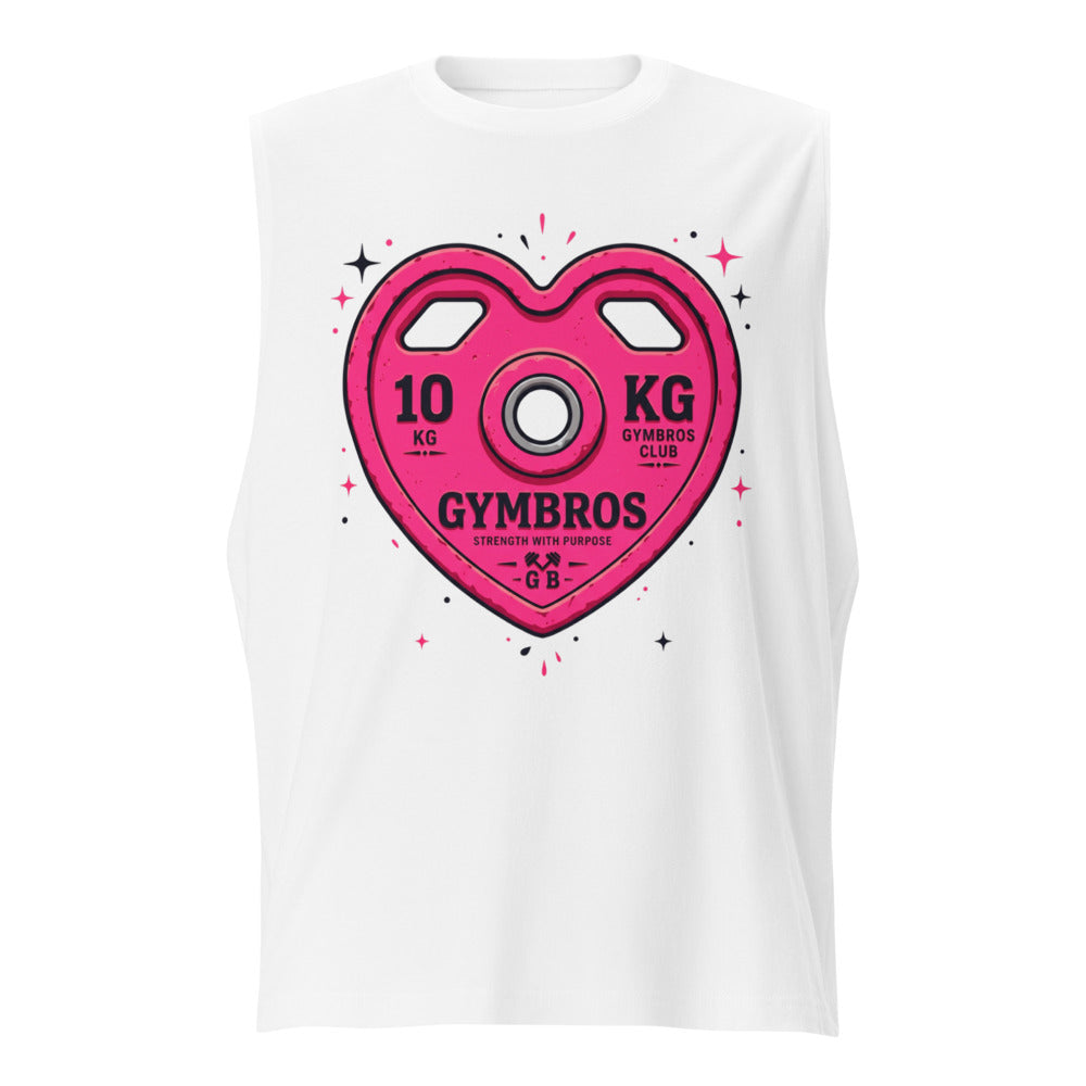 Sin Mangas Strength With Purpose Pink Heart Plate - Frente