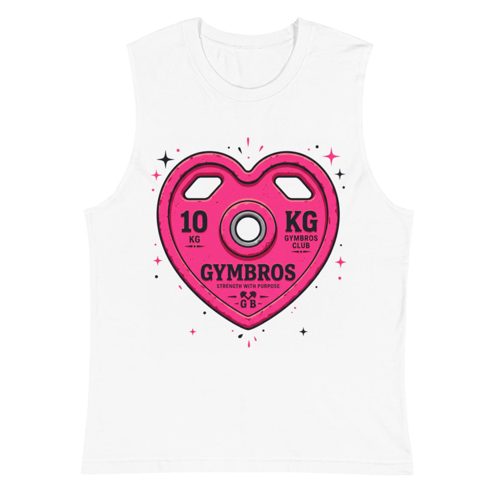 Sin Mangas Strength With Purpose Pink Heart Plate - Plano