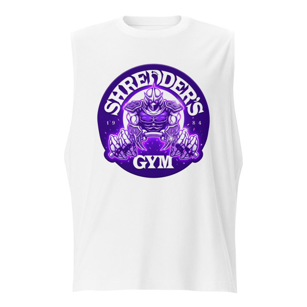 Sin Mangas TMNT Shredder's Gym 1984 Purple Emblem - Frente