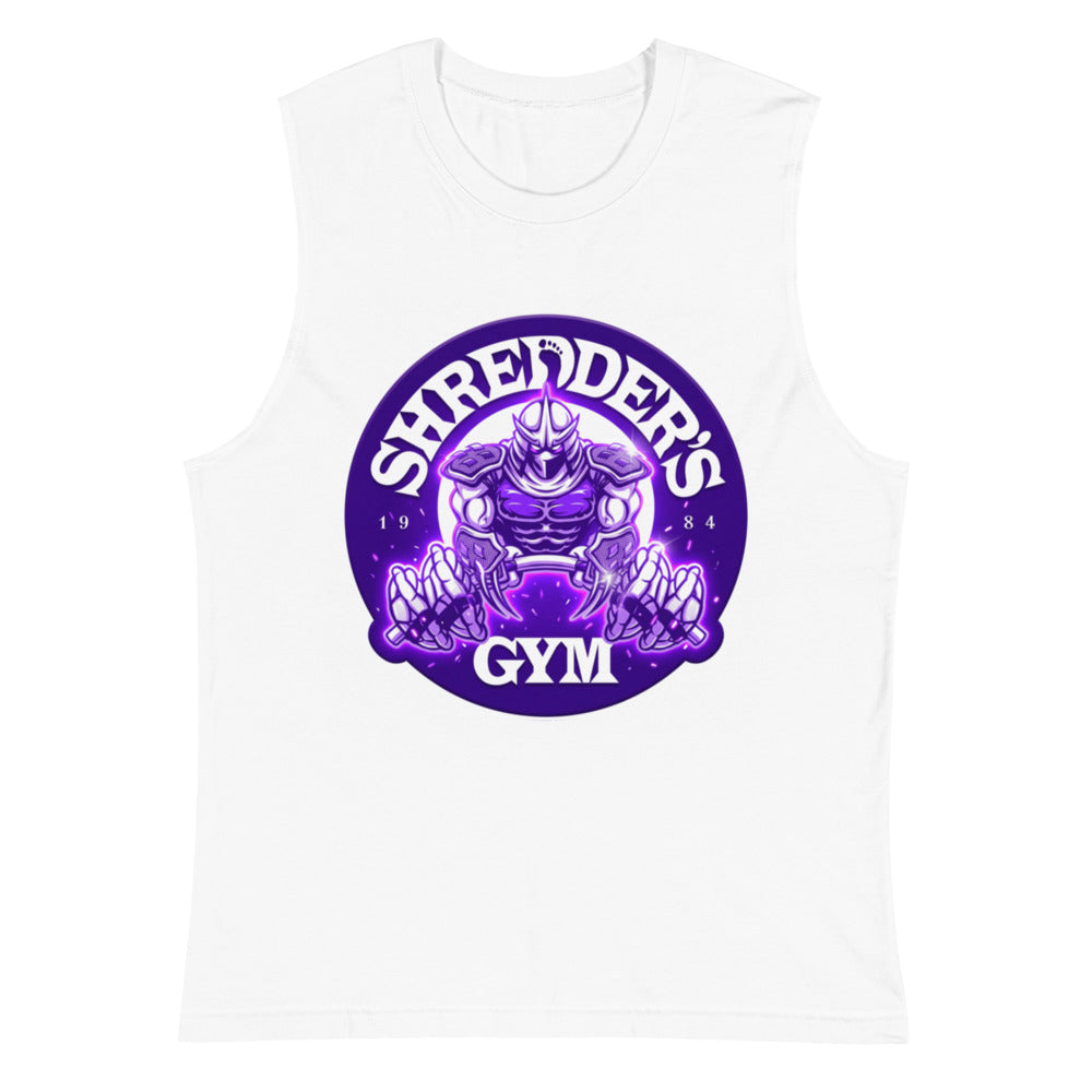 Sin Mangas TMNT Shredder's Gym 1984 Purple Emblem - Plano
