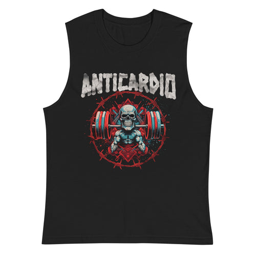 Sin Mangas Anticardio Calavera Barra Alambre De Púas - Plano