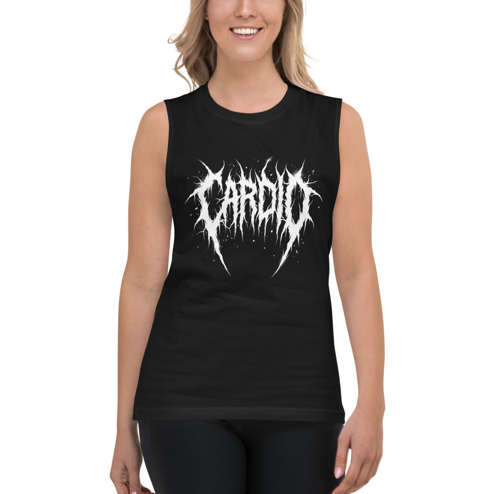 Sin Mangas Cardio Death Metal Espinas Blancas - Modelo femenina