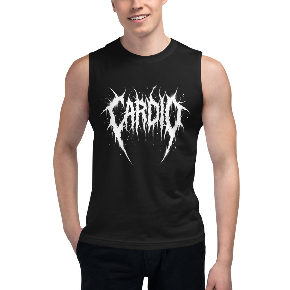 Sin Mangas Cardio Death Metal Espinas Blancas - Modelo masculino