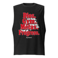Sin Mangas Dios Gym Metas Progreso Letras Rojas - Frente