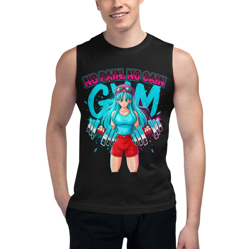 Sin Mangas Dragon Ball Bulma No Pain No Gain - Modelo masculino