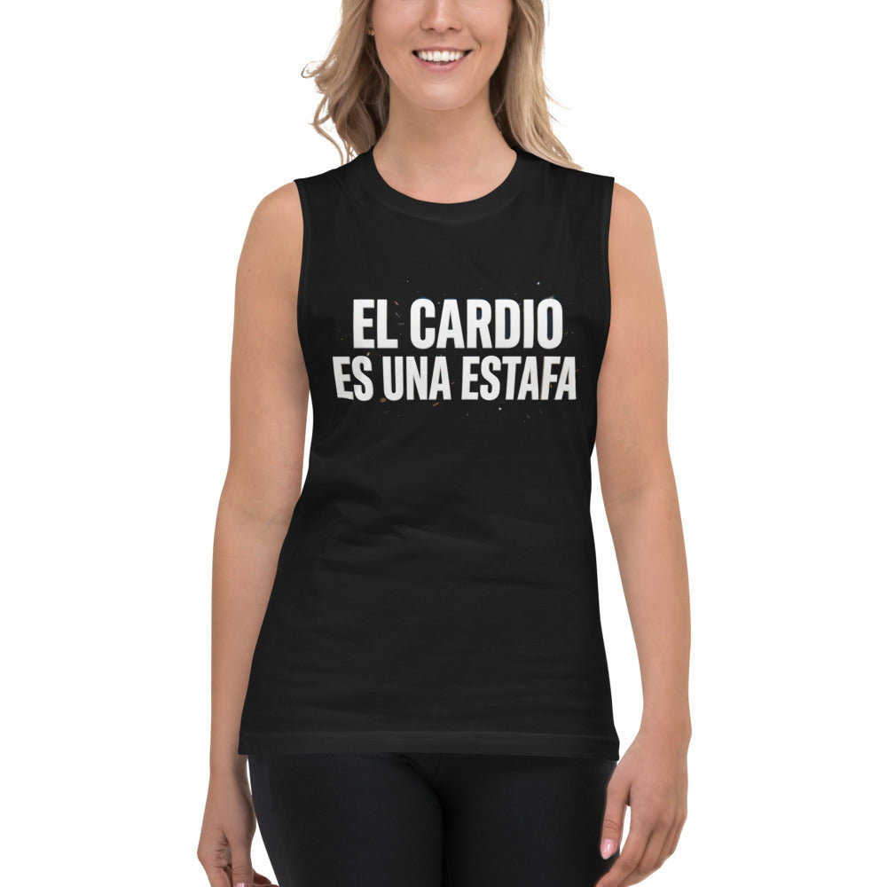Sin Mangas El Cardio Es Una Estafa - Modelo femenina