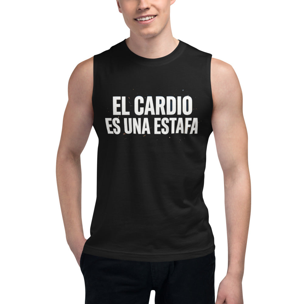 Sin Mangas El Cardio Es Una Estafa - Modelo masculino