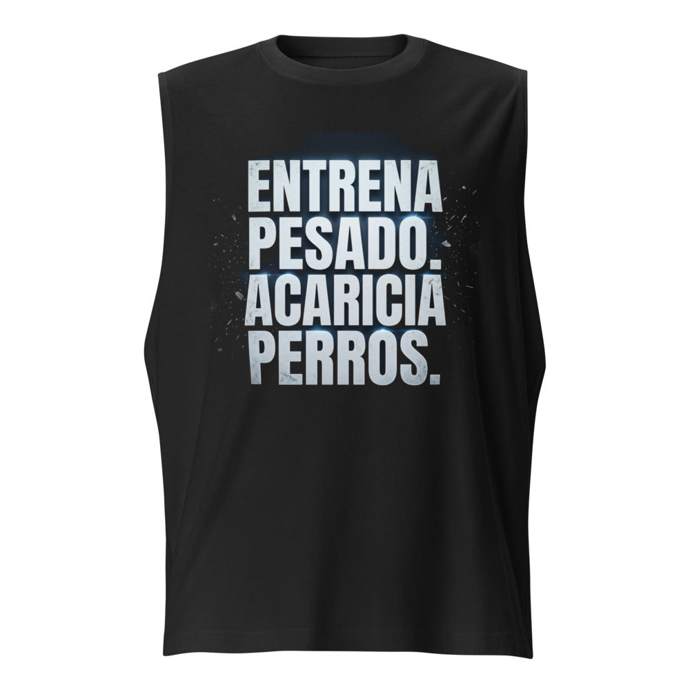 Sin Mangas Entrena Pesado Acaricia Perros - Frente