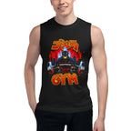 Sin Mangas Godzilla Gojira Gym Barbell Blue Spikes - Modelo masculino