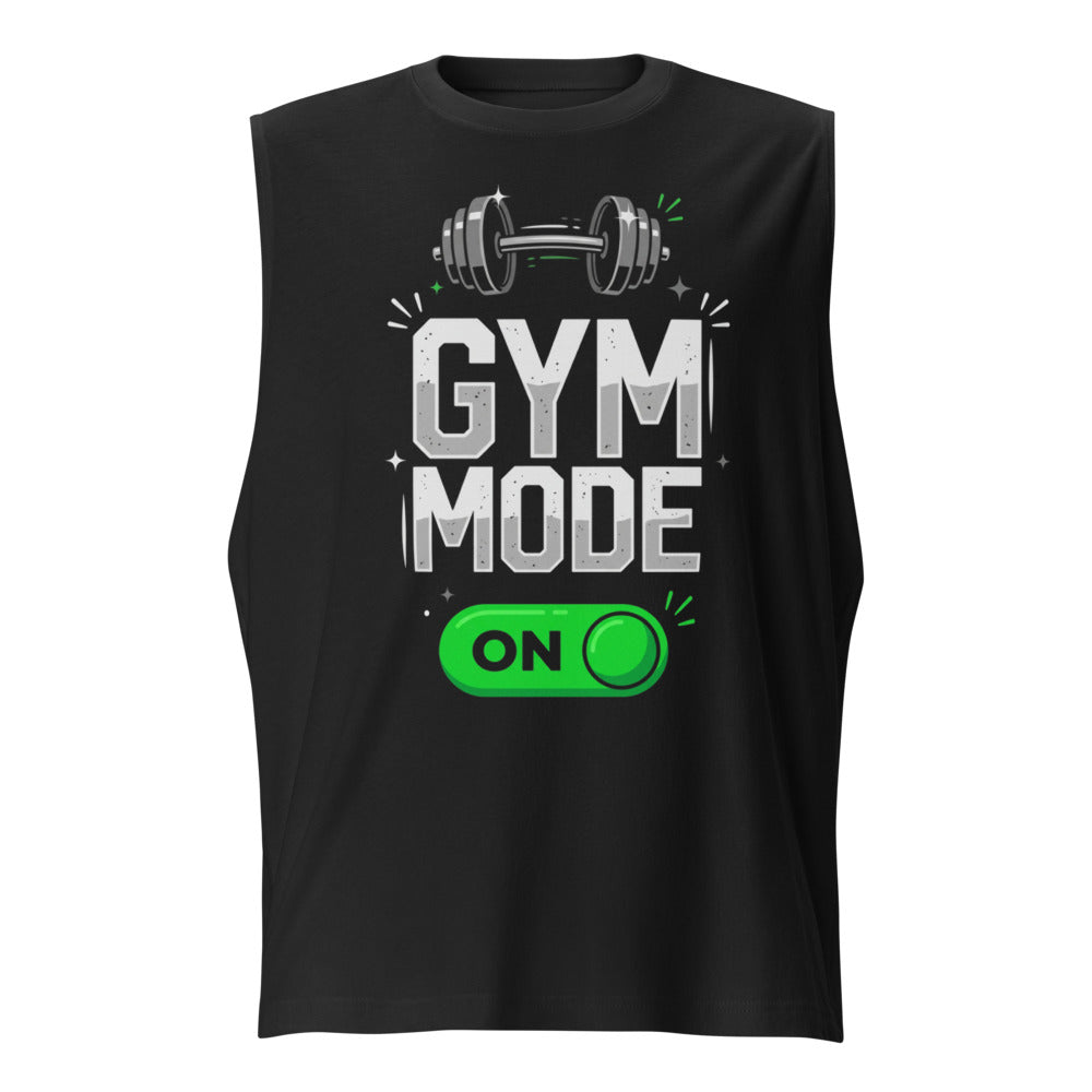 Sin Mangas Gym Mode On Barbell Toggle - Frente