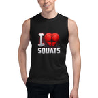 Sin Mangas I Love Squats Gym Humor - Modelo masculino