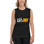 Sin Mangas Leg Day Access Symbol Gym Humor - Modelo femenina
