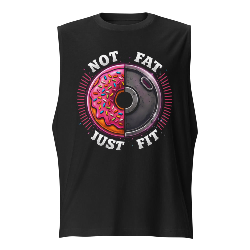 Sin Mangas Not Fat Just Fit Donut Plate - Frente