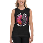 Sin Mangas Not Fat Just Fit Donut Plate - Modelo femenina