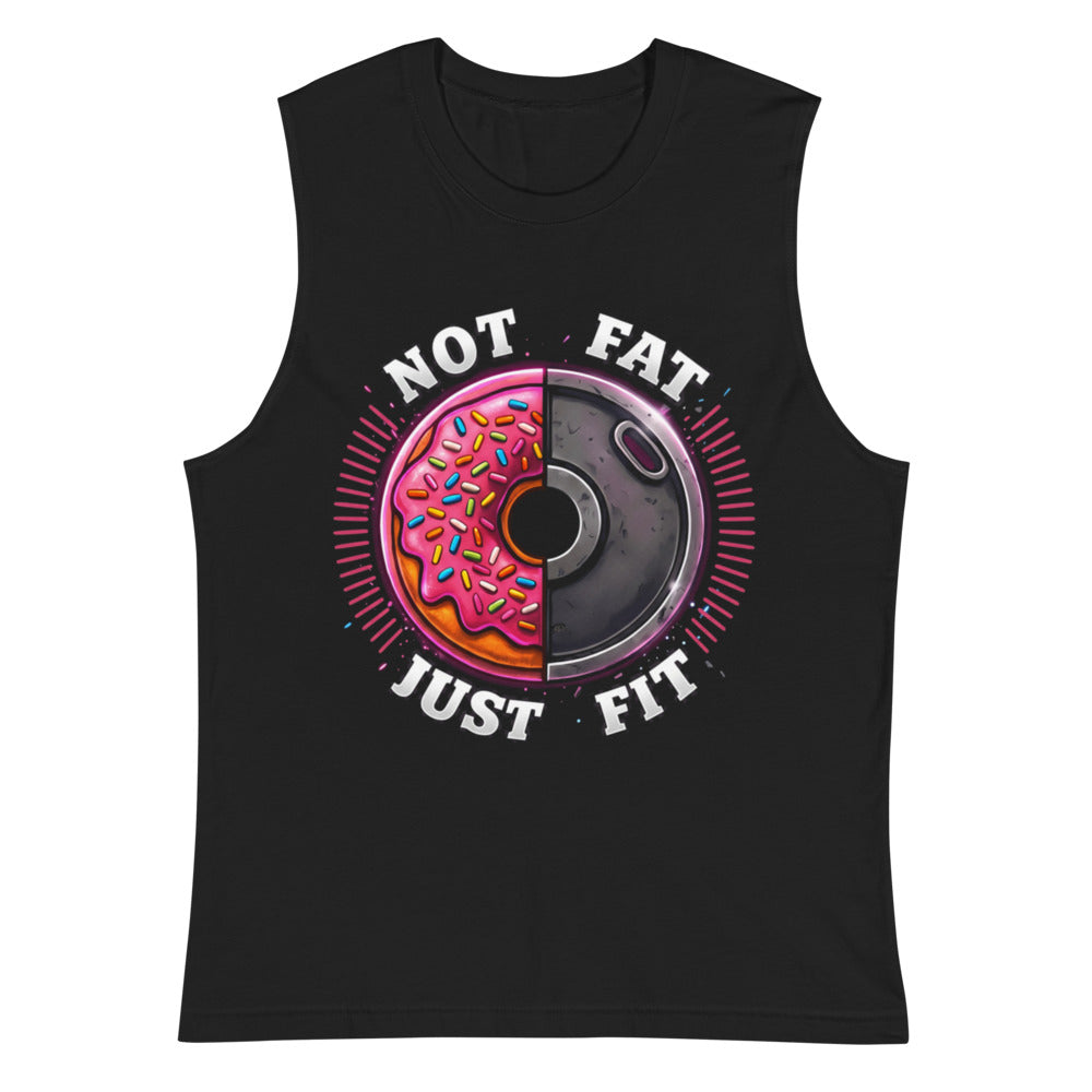 Sin Mangas Not Fat Just Fit Donut Plate - Plano