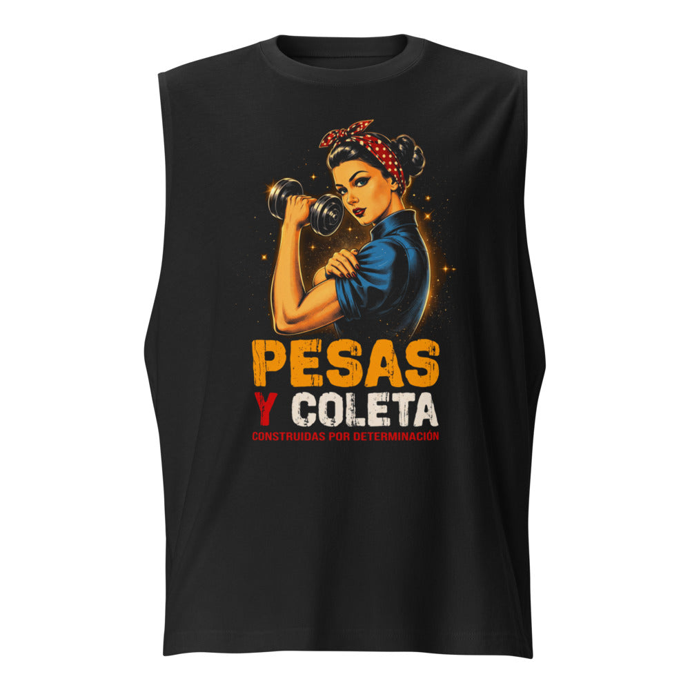 Sin Mangas Pesas Y Coleta Construidas Por Determinación - Frente