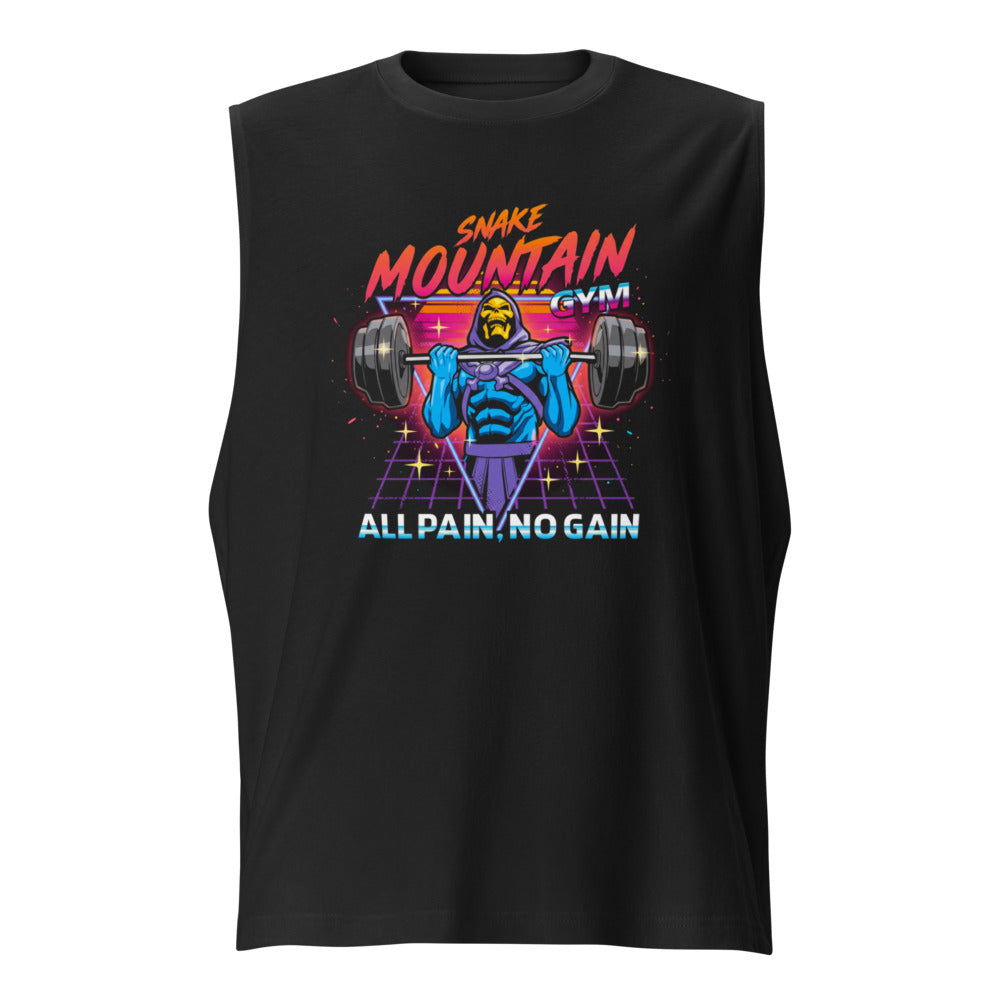 Sin Mangas Skeletor Synthwave All Pain No Gain - Frente