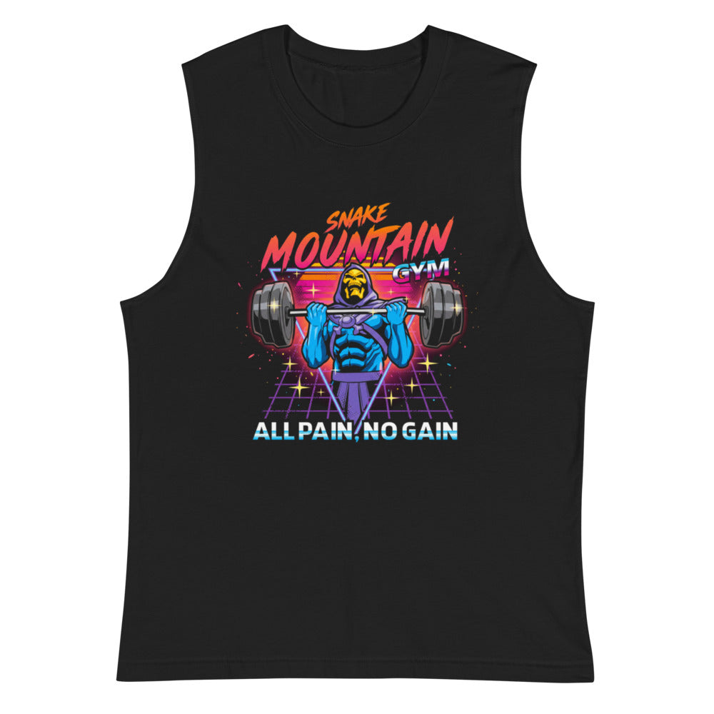 Sin Mangas Skeletor Synthwave All Pain No Gain - Plano