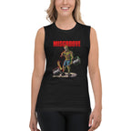 Sin Mangas Zombie Skull Bodybuilder Deadlift Barbell - Modelo femenina