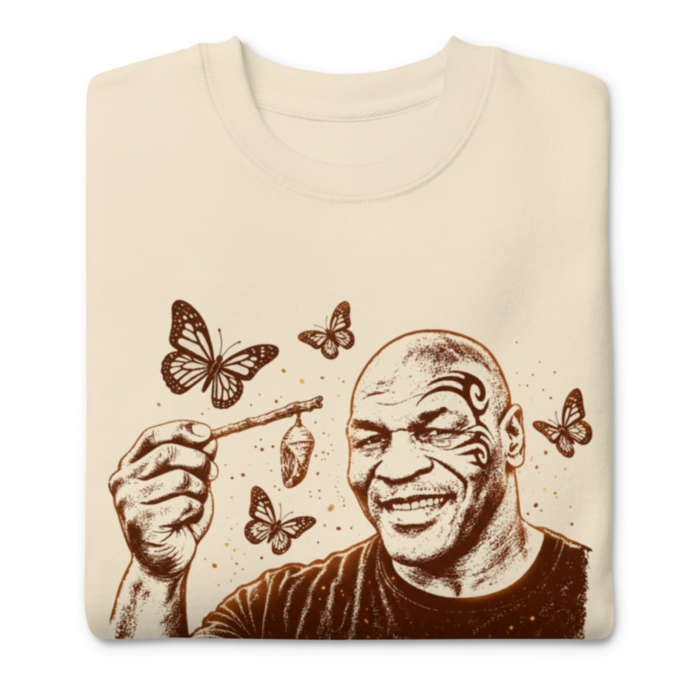 Suéter Crisálida Hombre Tatuaje Tribal Mariposas Sepia - Doblado