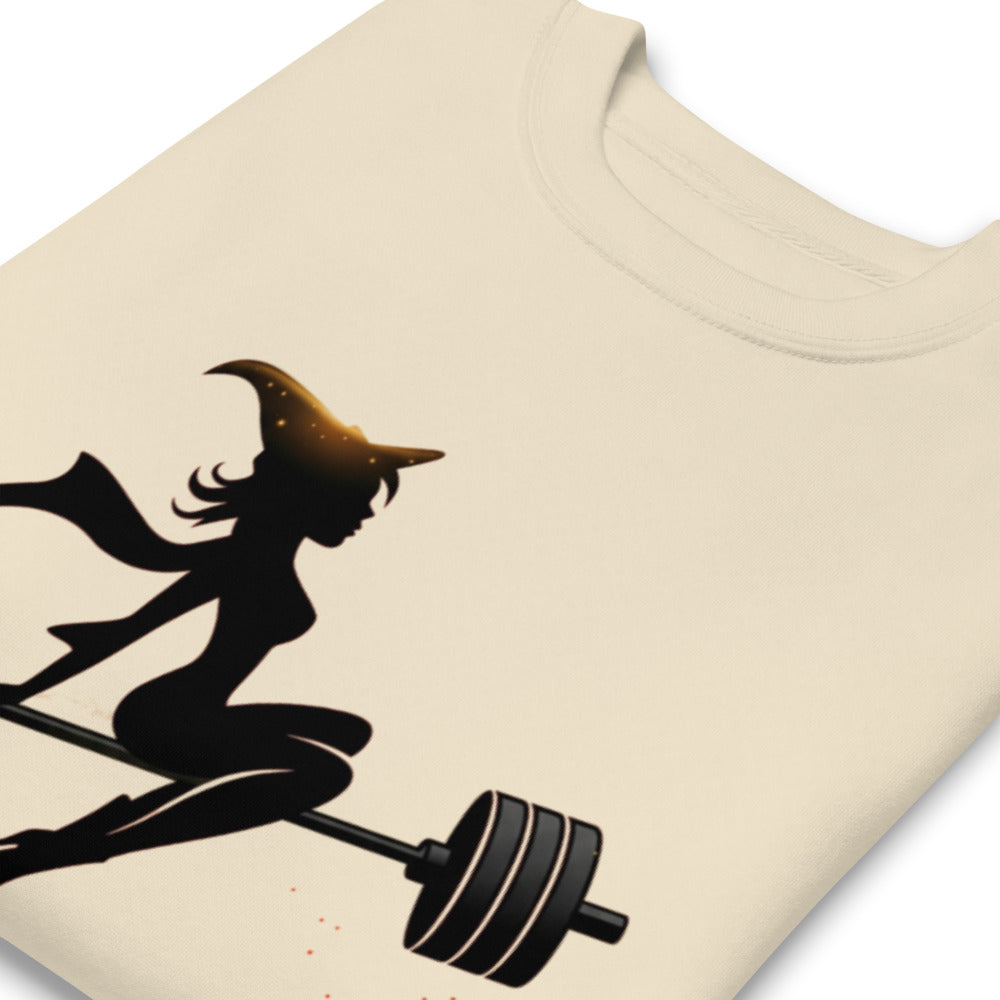 Suéter Off To The Gym Witch Barbell - Doblado zoom