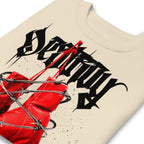Suéter Red Boxing Gloves Barbed Wire Blackletter - Doblado zoom