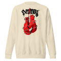 Suéter Red Boxing Gloves Barbed Wire Blackletter - Frente