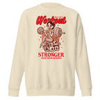 Suéter Stronger Than Your Demons Devil Girl Barbell - Frente