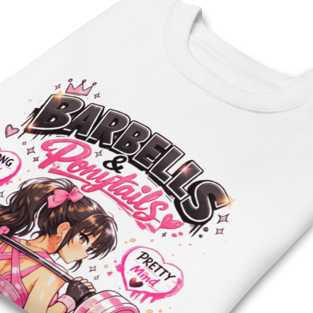 Suéter Barbells And Ponytails Kawaii Gym - Doblado zoom