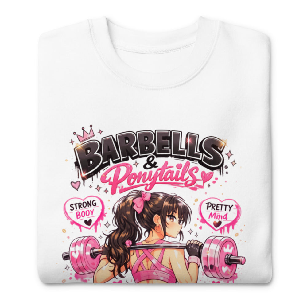 Suéter Barbells And Ponytails Kawaii Gym - Doblado