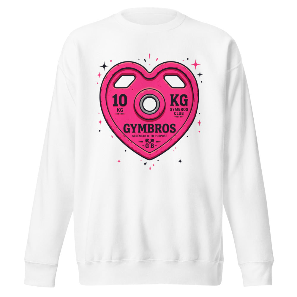 Suéter Strength With Purpose Pink Heart Plate - Frente