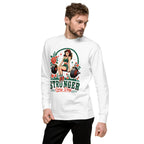 Suéter Stronger Every Day Retro Barbell Roses - Lateral izquierdo
