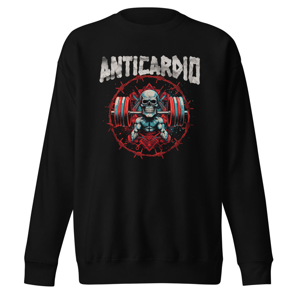 Suéter Anticardio Calavera Barra Alambre De Púas - Frente