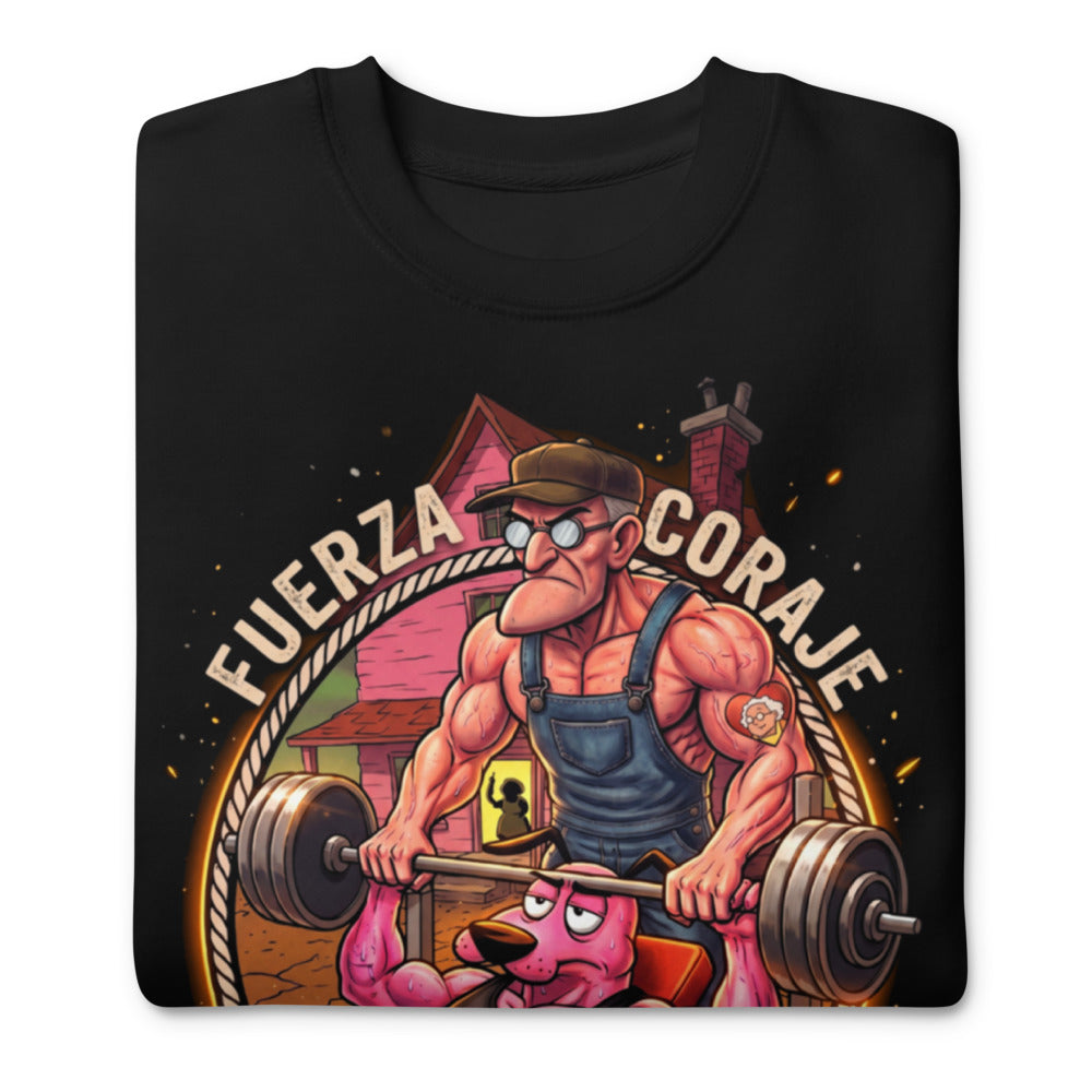 Suéter Coraje El Perro Cobarde Fuerza Y Coraje Gym - Doblado