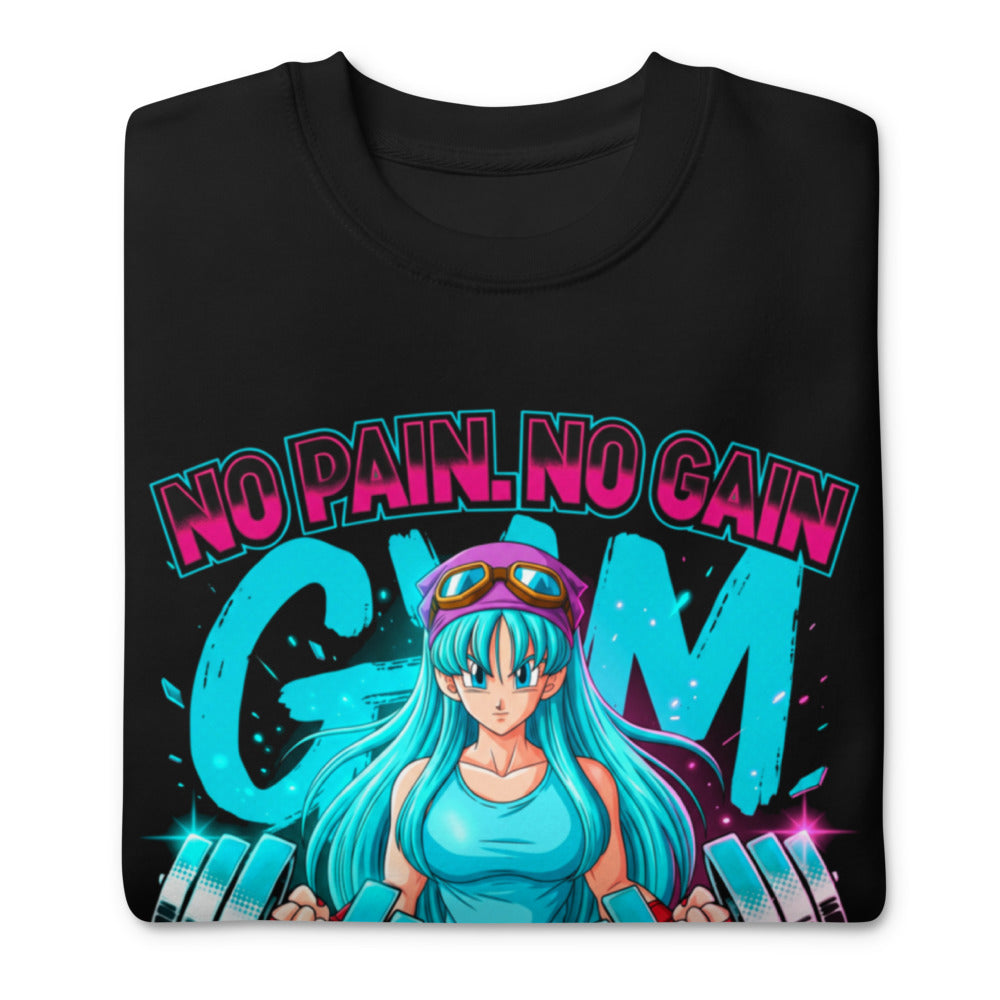 Suéter Dragon Ball Bulma No Pain No Gain - Doblado
