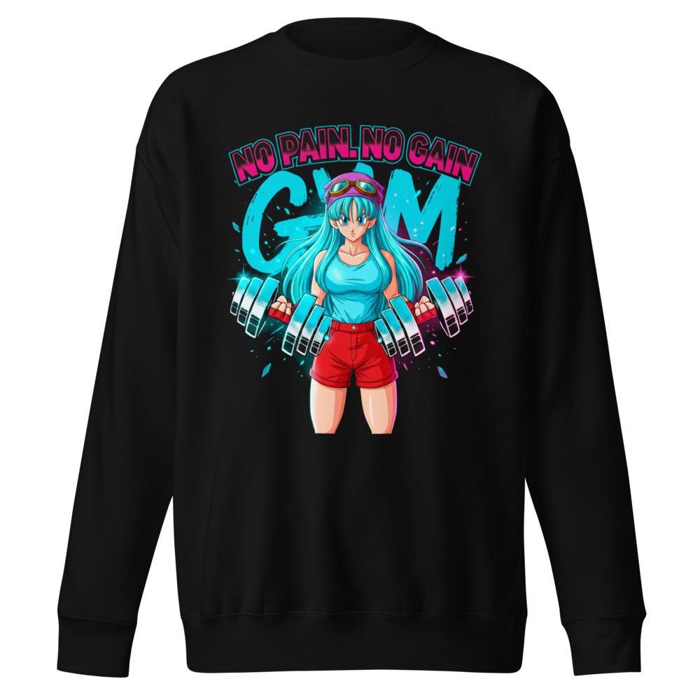 Suéter Dragon Ball Bulma No Pain No Gain - Frente
