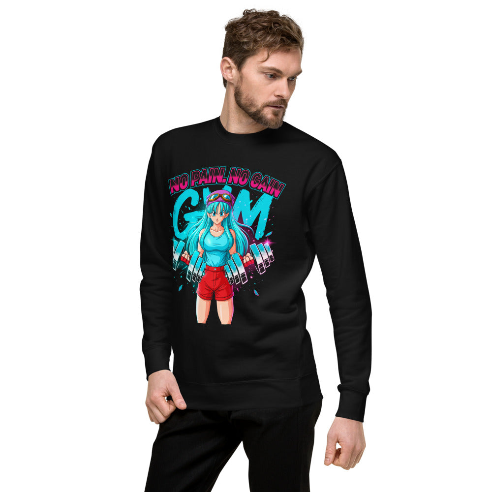 Suéter Dragon Ball Bulma No Pain No Gain - Lateral izquierdo