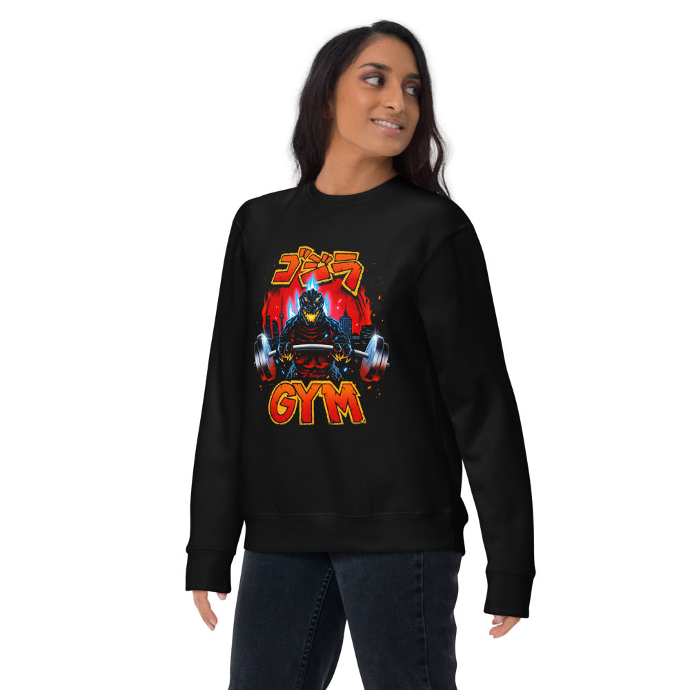 Suéter Godzilla Gojira Gym Barbell Blue Spikes - Lifestyle mujer
