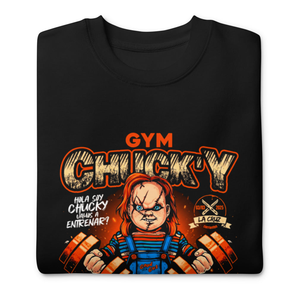 Suéter Hola Soy Chucky Vamos A Entrenar - Doblado
