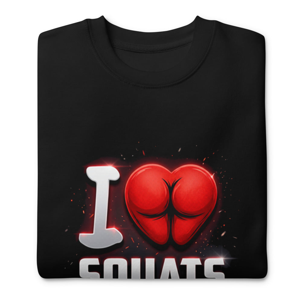 Suéter I Love Squats Gym Humor - Doblado