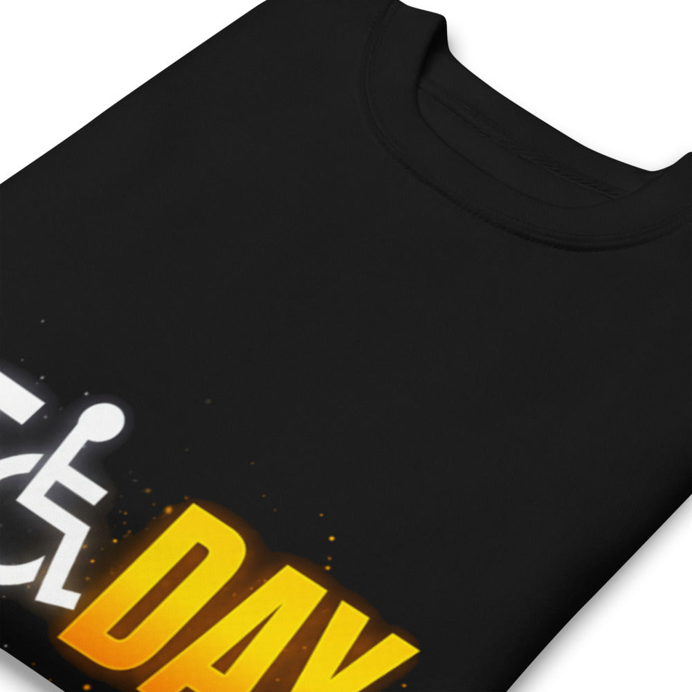 Suéter Leg Day Access Symbol Gym Humor - Doblado zoom