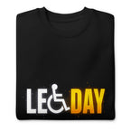 Suéter Leg Day Access Symbol Gym Humor - Doblado