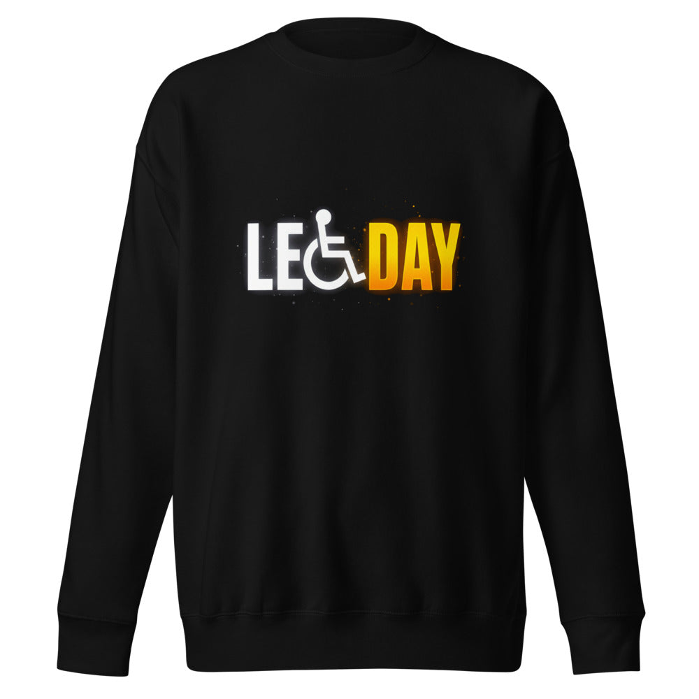 Suéter Leg Day Access Symbol Gym Humor - Frente