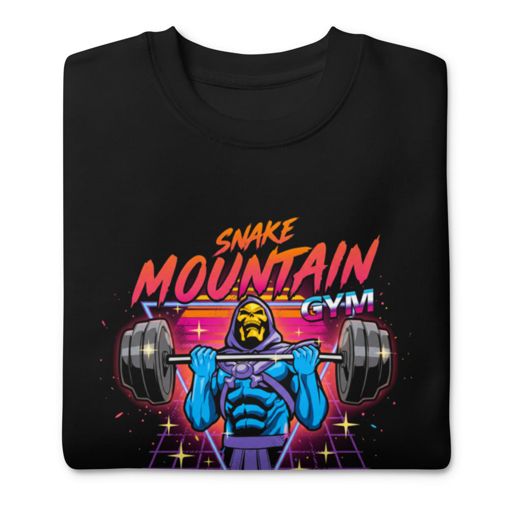 Suéter Skeletor Synthwave All Pain No Gain - Doblado