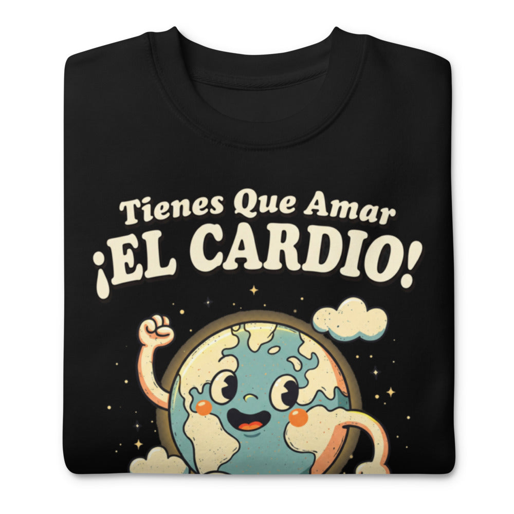 Suéter Tienes Que Amar El Cardio Planeta Tierra - Doblado
