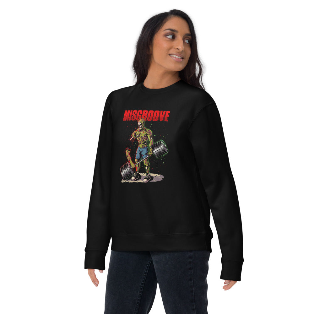 Suéter Zombie Skull Bodybuilder Deadlift Barbell - Lifestyle mujer